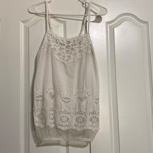 Forever21 white lace tank top